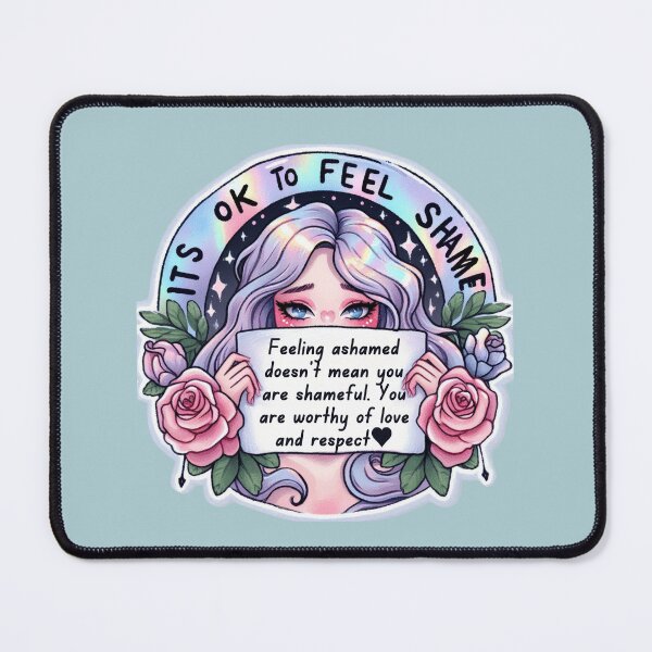 Item preview,   Pastel Holographic Watercolor Sticker: Acknowledging Shame, Embracing Self-Worth designed and sold by Queueka.