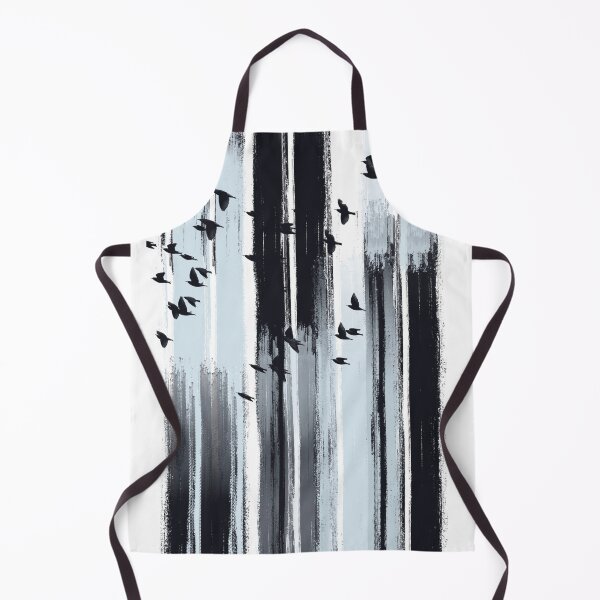 Item preview, Modern sky scrapers and black birds in flight 3- minimalist abstract designed and sold by navitalidesign.