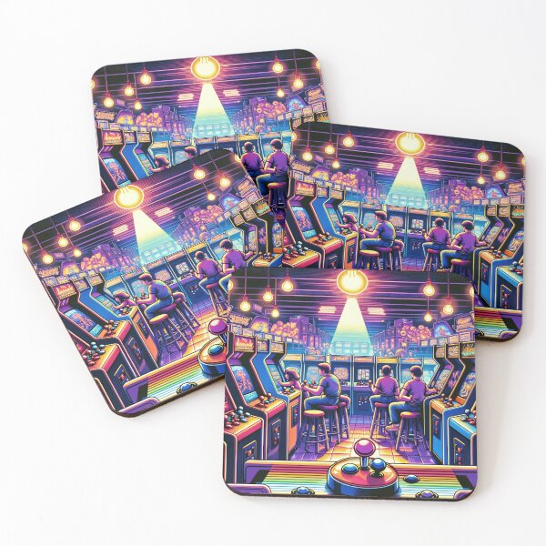 Item preview, Retro Arcade Paradise: Neon Nights and Pixelated Dreams designed and sold by Koalangel.