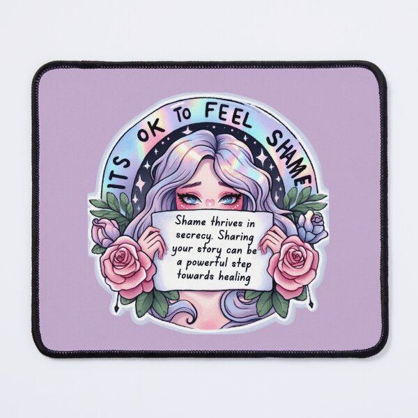 Item preview, Copy of   Pastel Holographic Watercolor Sticker: Acknowledging Shame, Embracing Self-Worth designed and sold by Queueka.