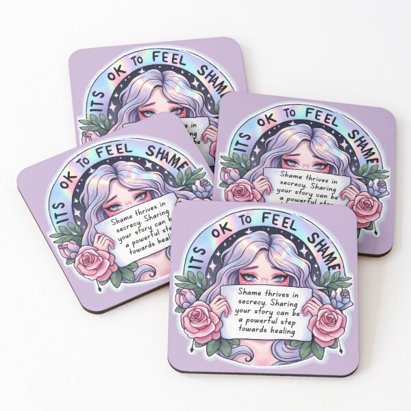Item preview, Copy of   Pastel Holographic Watercolor Sticker: Acknowledging Shame, Embracing Self-Worth designed and sold by Queueka.
