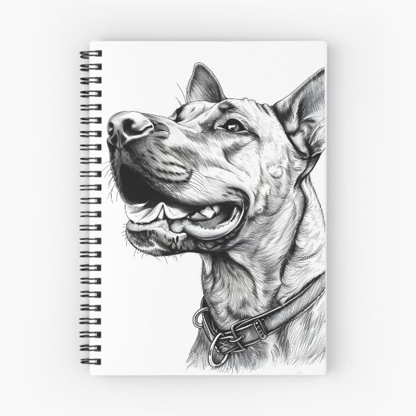 Item preview, Black and white dog pencil drawing designed and sold by Pencil-Art.