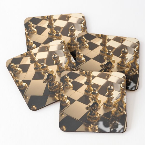 Item preview, Gold chess table. Luxury design designed and sold by icemanphotos.