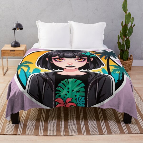 Item preview, Hot Goth Summer Girl on Tropical Vacation designed and sold by MadnessEnvelope.