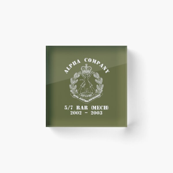 Item preview, Alpha Company 5/7 RAR 2002 2003 White designed and sold by open-source.