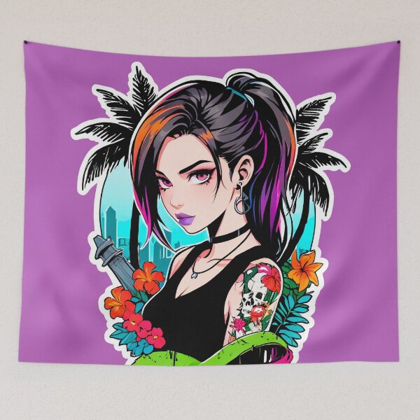 Item preview, Summer Punk Girl designed and sold by MadnessEnvelope.