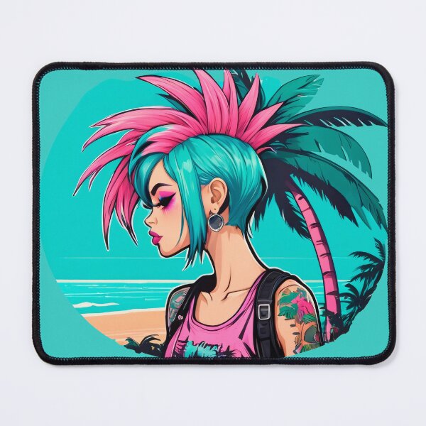 Item preview, Summer Punk Girl at the Beach designed and sold by MadnessEnvelope.
