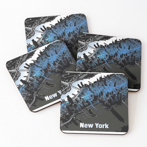 Item preview, Minimalist New York Map designed and sold by nomiraclehere.
