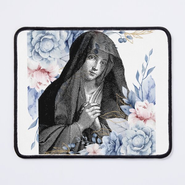 Item preview, Black Madonna Among Blue Flowers designed and sold by MisiuKolorowy.