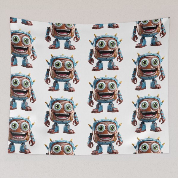 Item preview, Funny big eyes robot isolated on transparent background designed and sold by MiraCleAI.