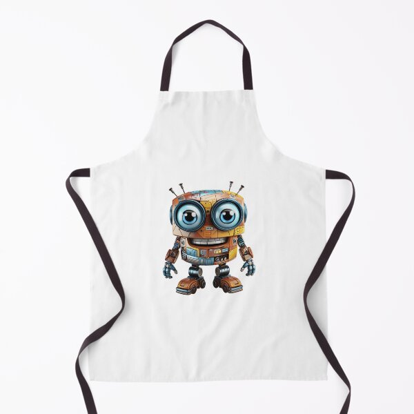 Item preview, Funny big eyes robot isolated on transparent background designed and sold by MiraCleAI.