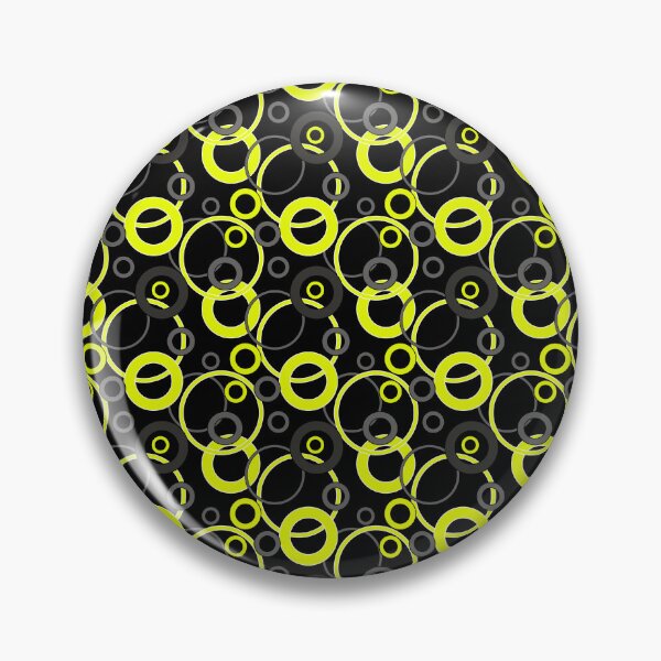 Item preview, Light-black, gray and yellow circles and rings on a black background designed and sold by fuzzyfox.