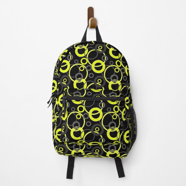 Item preview, Light-black, gray and yellow circles and rings on a black background designed and sold by fuzzyfox.
