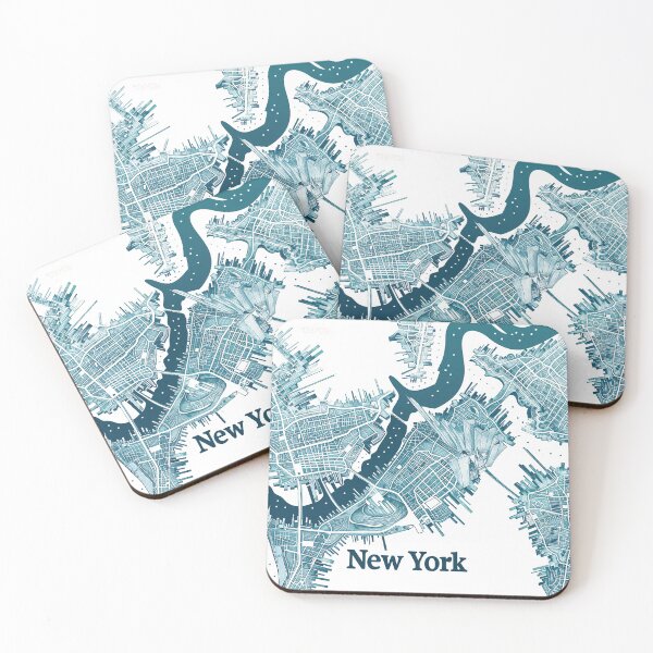 Item preview, Minimalist New York Map designed and sold by nomiraclehere.
