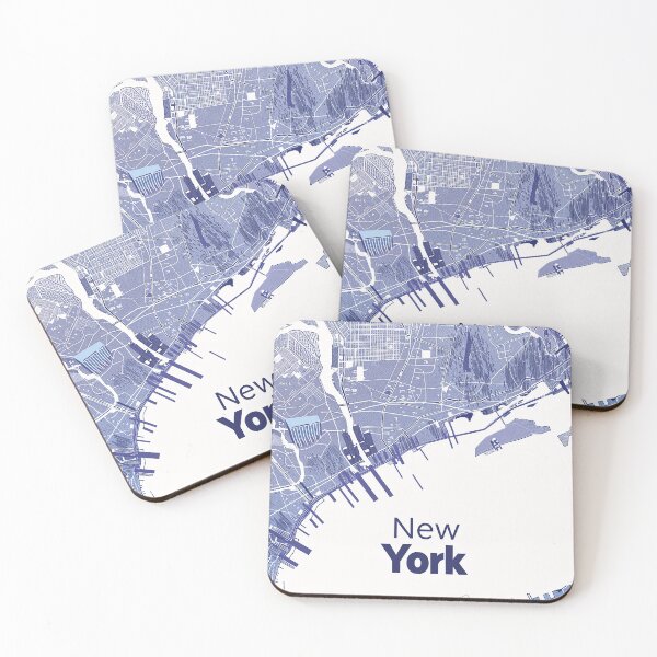 Item preview, Minimalist New York Map designed and sold by nomiraclehere.