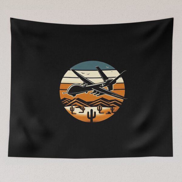 Item preview, Rq-4 drone in desert  designed and sold by BeztProductz.