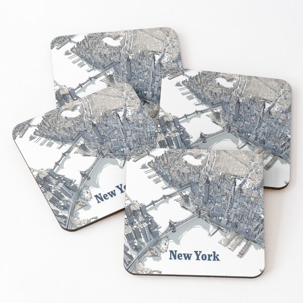 Item preview, Minimalist New York Map designed and sold by nomiraclehere.