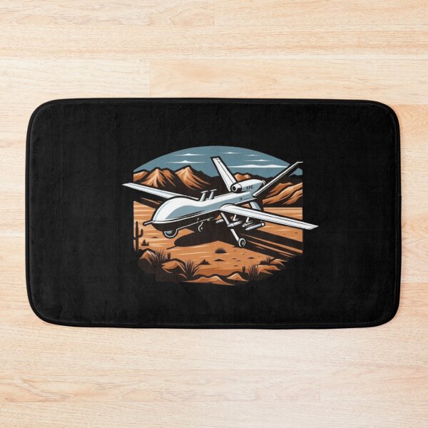 Item preview, Rq-4 drone in rocky desert   designed and sold by BeztProductz.