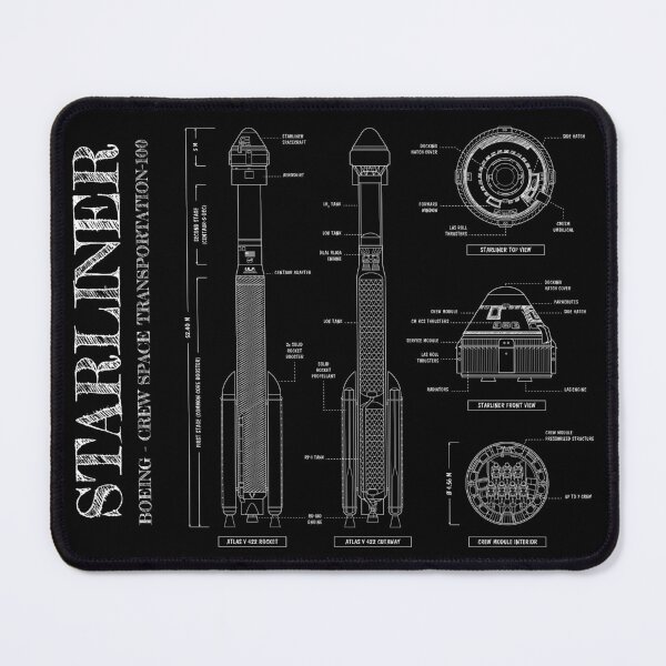 Item preview, STARLINER (CST-100) (Vertical-White Stencil No Background) designed and sold by BGALAXY.