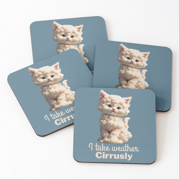 Item preview, I Take Weather Cirrusly Funny Kitten Design designed and sold by Anniko Art Studio.