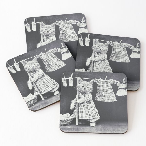 Item preview,  cute kitten hanging out the washing. designed and sold by stevepaint.