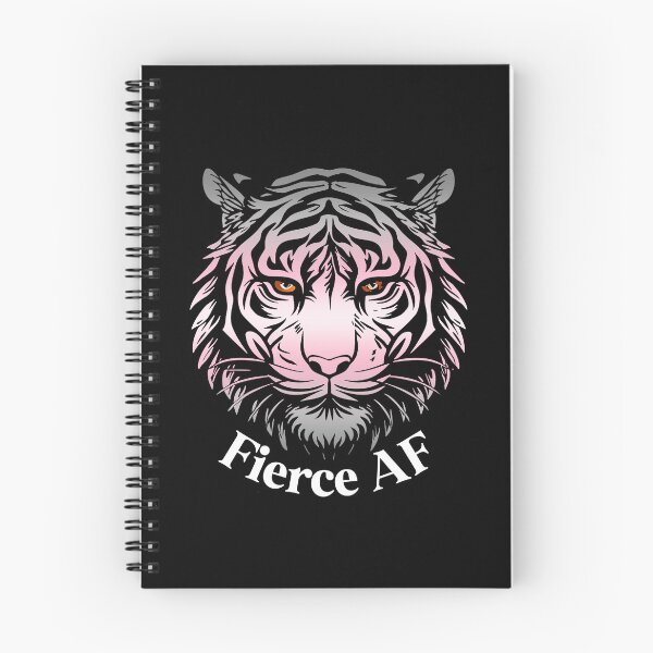 Item preview, Fierce AF Tiger with Demigirl Flag Colors, Demi Flag Design designed and sold by Travelslightly.