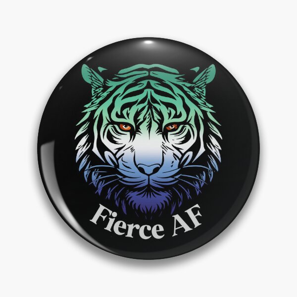 Item preview, Fierce AF Tiger with Gay MLM Flag Colors, MLM Flag Design designed and sold by Travelslightly.