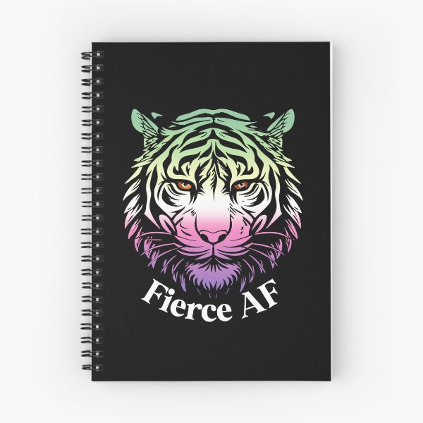 Item preview, Fierce AF Tiger with Genderfae Flag Colors, Genderdoe Flag Design designed and sold by Travelslightly.