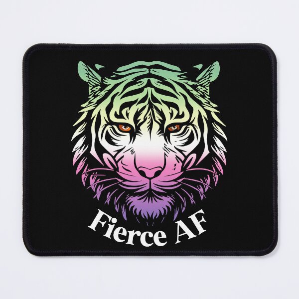 Item preview, Fierce AF Tiger with Genderfae Flag Colors, Genderdoe Flag Design designed and sold by Travelslightly.