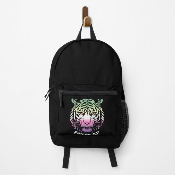 Item preview, Fierce AF Tiger with Genderfae Flag Colors, Genderdoe Flag Design designed and sold by Travelslightly.