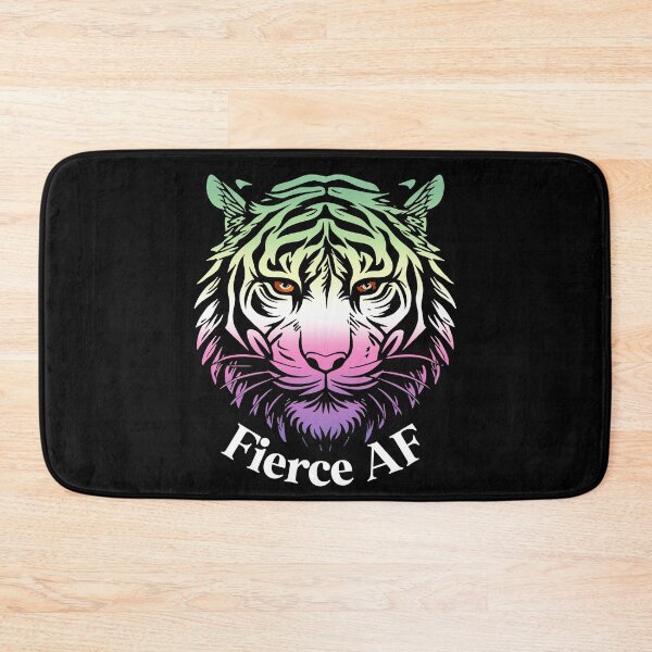 Item preview, Fierce AF Tiger with Genderfae Flag Colors, Genderdoe Flag Design designed and sold by Travelslightly.