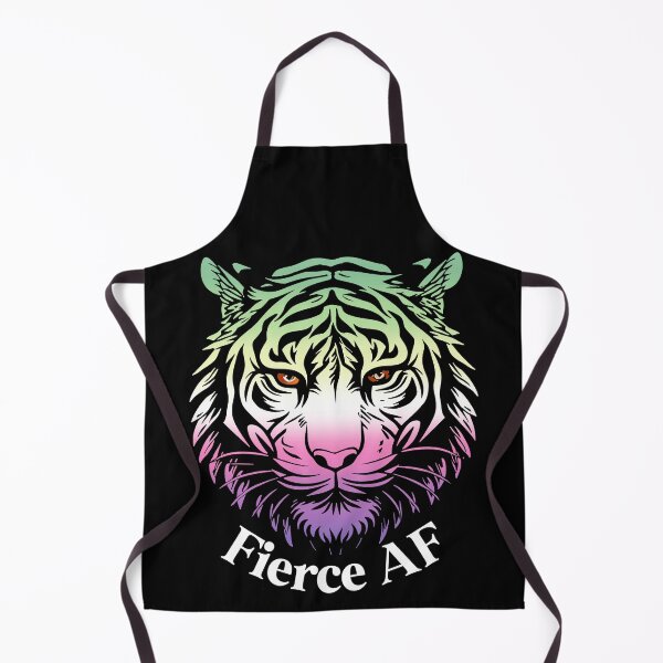 Item preview, Fierce AF Tiger with Genderfae Flag Colors, Genderdoe Flag Design designed and sold by Travelslightly.