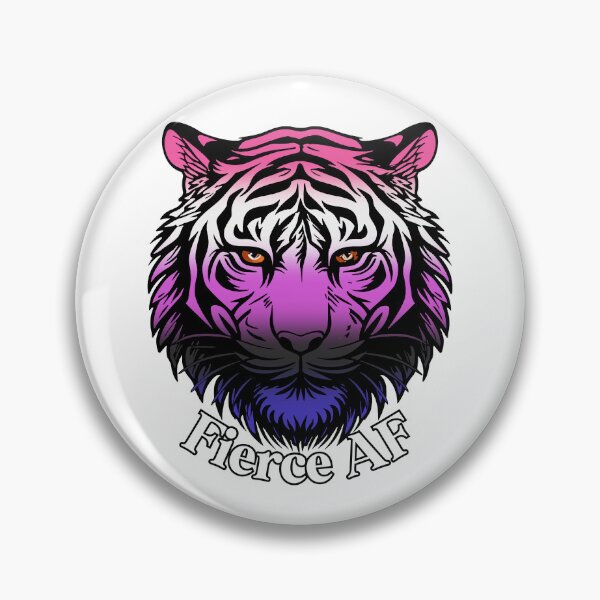 Item preview, Fierce AF Tiger with Genderfluid Flag Colors, Genderfluid Flag Design designed and sold by Travelslightly.