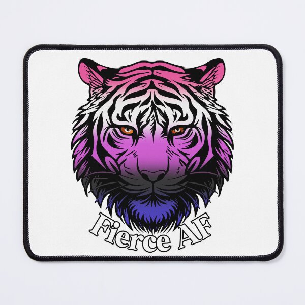 Item preview, Fierce AF Tiger with Genderfluid Flag Colors, Genderfluid Flag Design designed and sold by Travelslightly.
