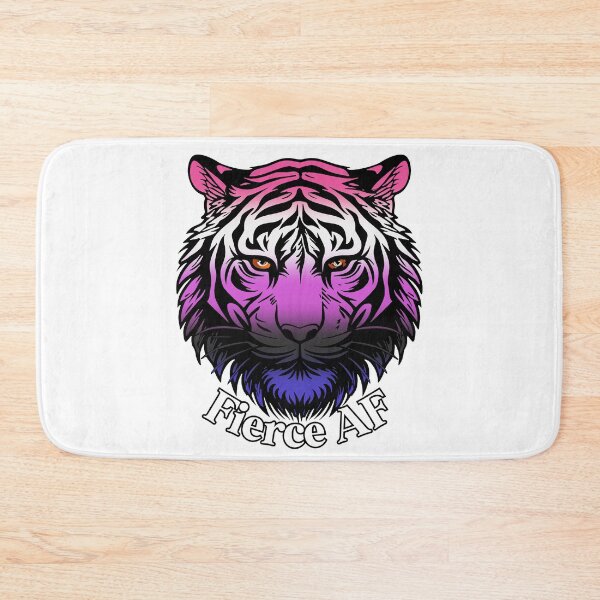 Item preview, Fierce AF Tiger with Genderfluid Flag Colors, Genderfluid Flag Design designed and sold by Travelslightly.