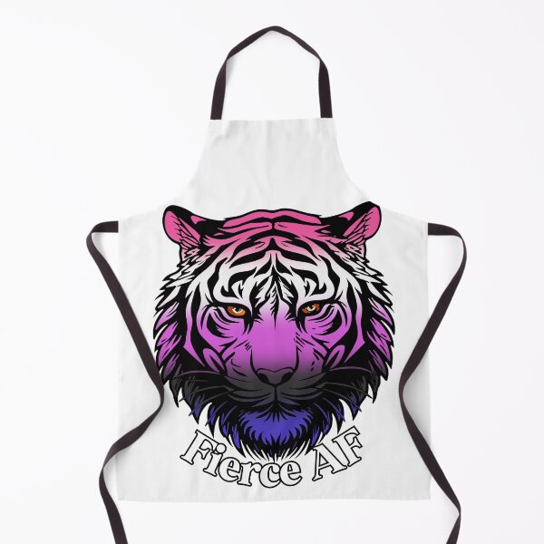 Item preview, Fierce AF Tiger with Genderfluid Flag Colors, Genderfluid Flag Design designed and sold by Travelslightly.