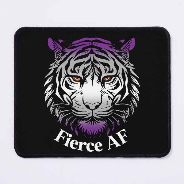 Item preview, Fierce AF Tiger with Graysexual Flag Colors, Greysexual Flag Design designed and sold by Travelslightly.