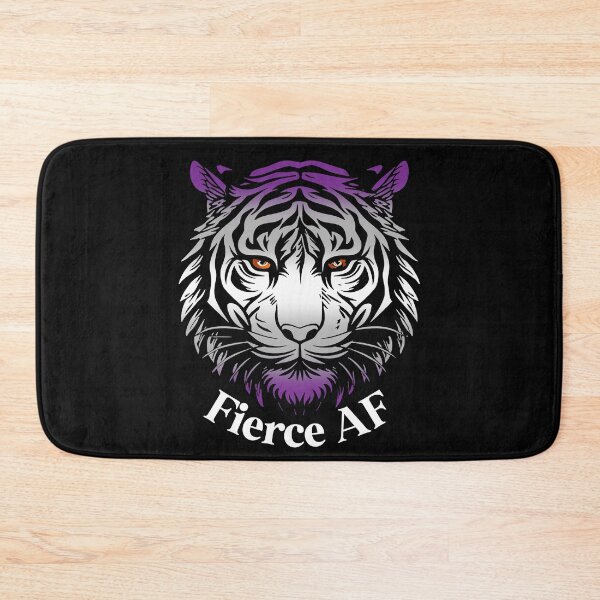 Item preview, Fierce AF Tiger with Graysexual Flag Colors, Greysexual Flag Design designed and sold by Travelslightly.