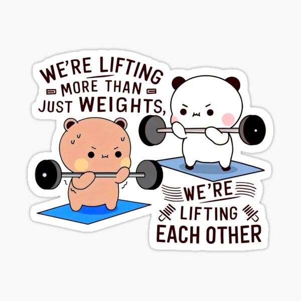 Item preview, Bubu & Dudu Lifting Each Other In Full of Love, - We're lifting more than just weights, we're lifting each other. designed and sold by FEBRICAST.