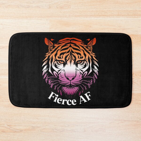 Item preview, Fierce AF Tiger with Lesbian Flag Colors, Lesbian Flag Design designed and sold by Travelslightly.