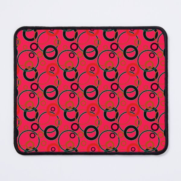 Item preview, Pattern in orange, black and yellow color circles on a pink background designed and sold by fuzzyfox.