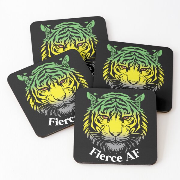 Item preview, Fierce AF Tiger with Lithromantic Flag Colors, Lithromantic Flag Design designed and sold by Travelslightly.