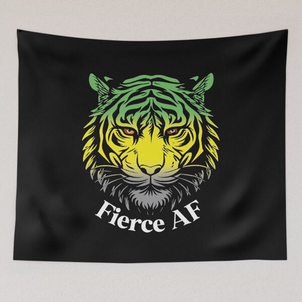 Item preview, Fierce AF Tiger with Lithromantic Flag Colors, Lithromantic Flag Design designed and sold by Travelslightly.