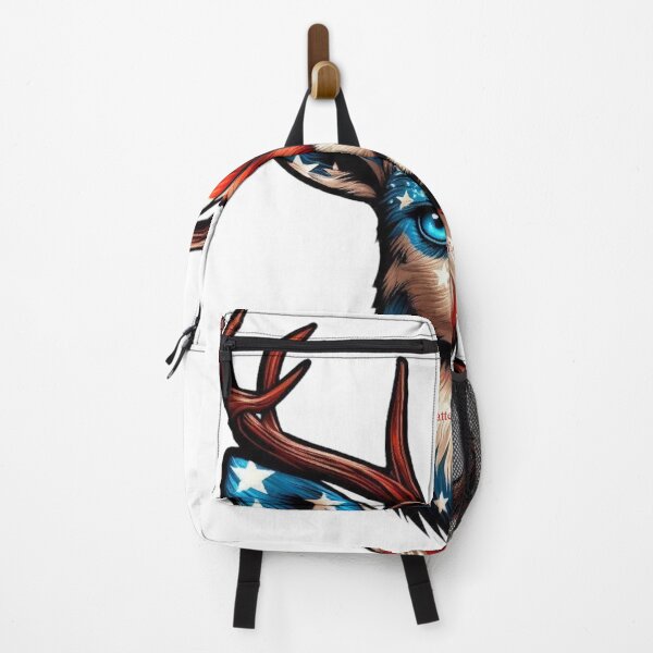 Item preview, Patriotic Tatted Deer with Heterochromia designed and sold by TattedWolf.