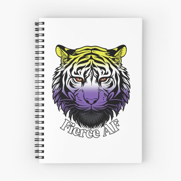 Item preview, Fierce AF Tiger with Nonbinary Flag Colors, Enby Flag Design designed and sold by Travelslightly.