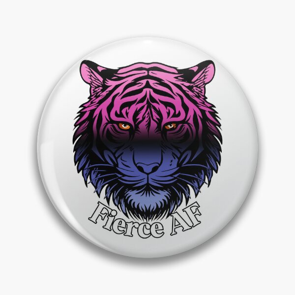 Item preview, Fierce AF Tiger with Omnisexual Flag Colors, Omni Flag Design designed and sold by Travelslightly.
