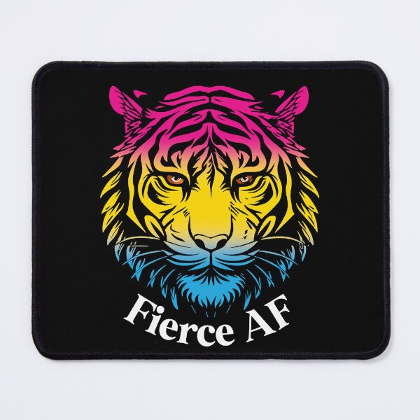 Item preview, Fierce AF Tiger with Pansexual Flag Colors, Pan Flag Design designed and sold by Travelslightly.
