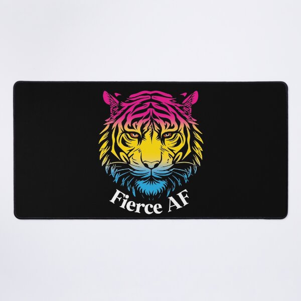 Item preview, Fierce AF Tiger with Pansexual Flag Colors, Pan Flag Design designed and sold by Travelslightly.
