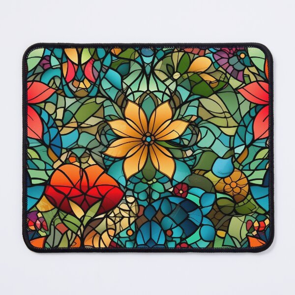 Item preview, Vibrant stained glass floral designed and sold by Windy-market.