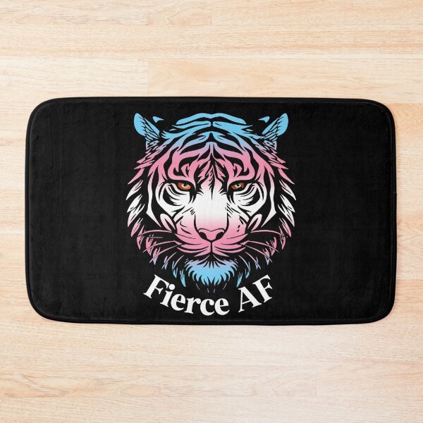Item preview, Fierce AF Tiger with Transgender Flag Colors, Trans Flag Design designed and sold by Travelslightly.